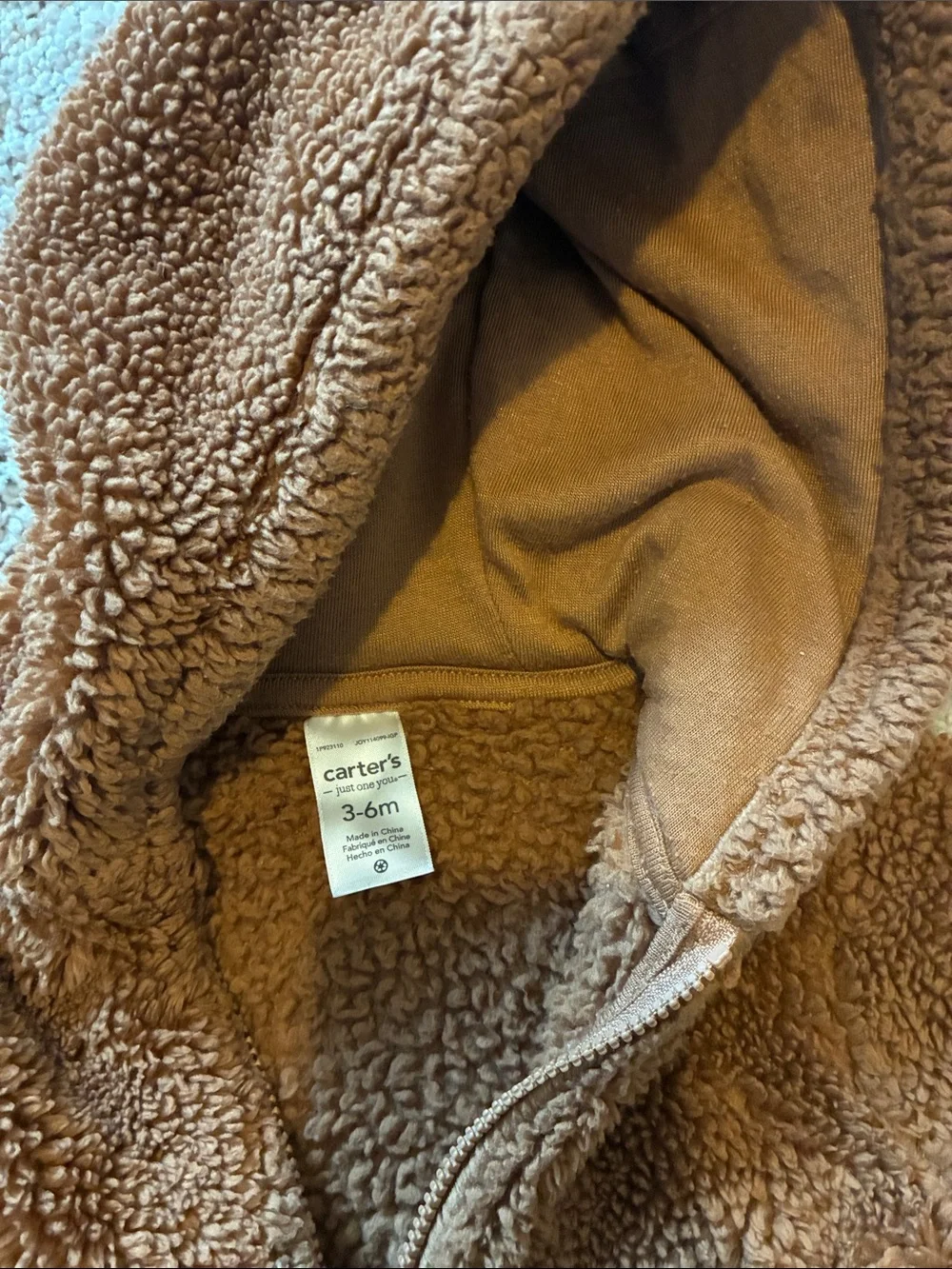 Carter's Teddy Sherpa Hooded Jacket - Brown